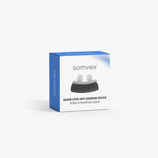 Micro CPAP anti-snoring portable airflow device
