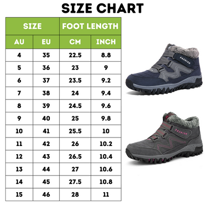 Women's fur-lined winter walking and trekking shoes