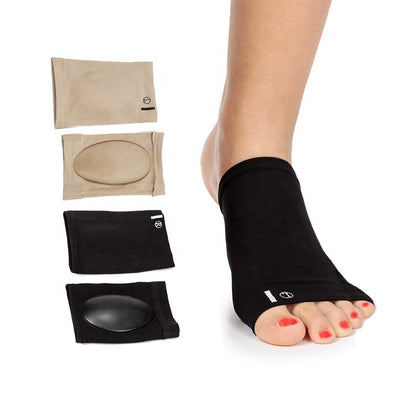 Compression arch support sleeves with gel insole for plantar fasciitis