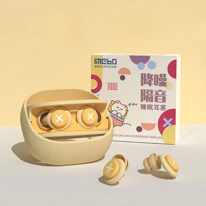 Soft noise-blocking silicone sleep earplugs
