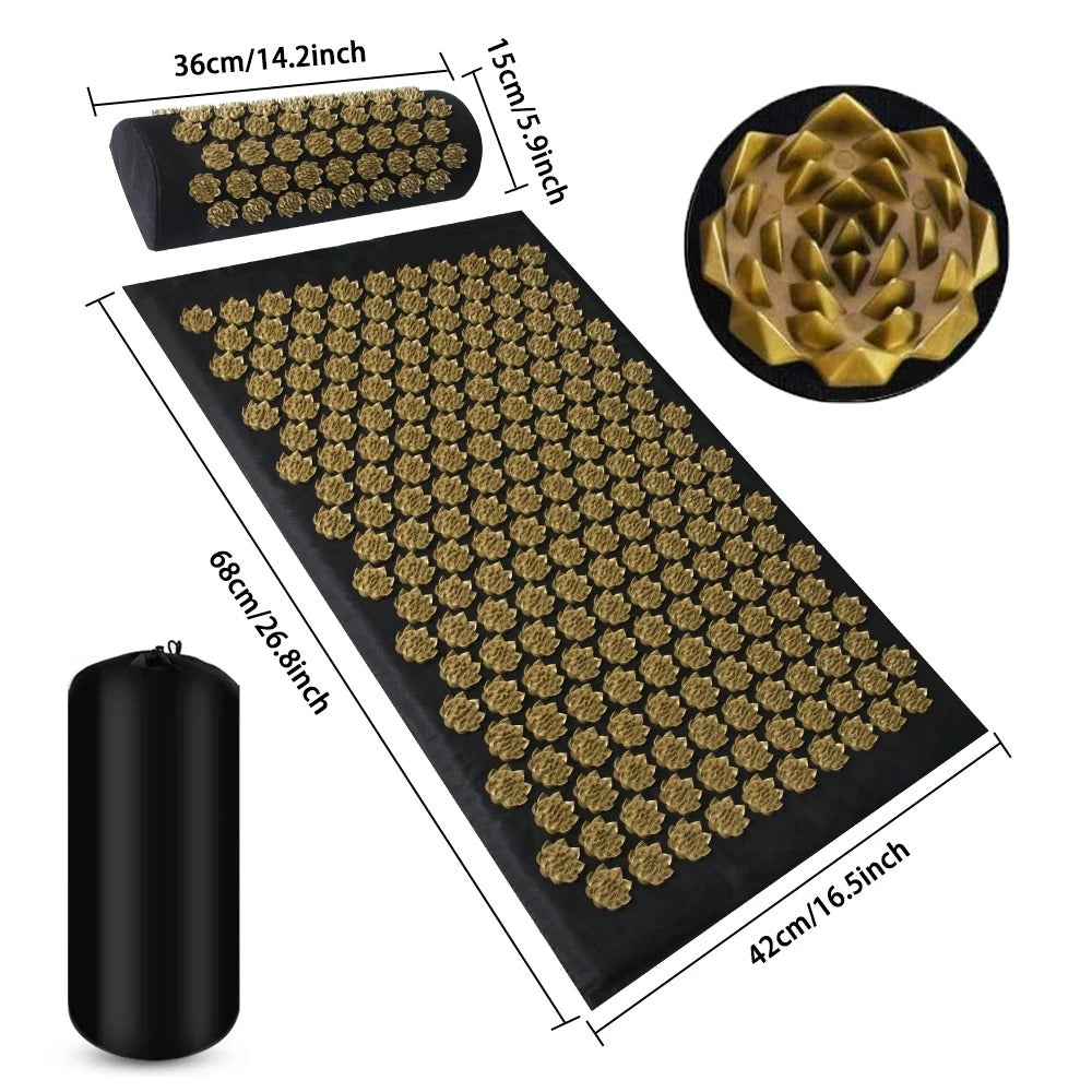 Acupressure mat set pain and stress relief therapy