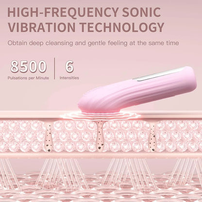 Sonic cleansing brush deep pore exfoliation skincare