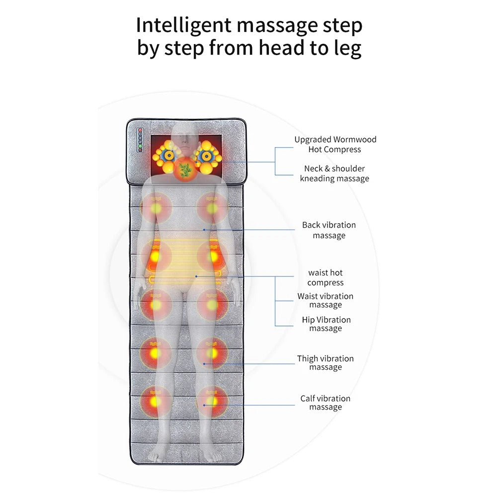 Full-body heated massage mat whole body spa