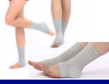 Bamboo-fiber breathable compression ankle support sleeves pair