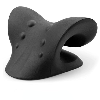 Cervical neck traction pillow for posture decompression and shoulder tension