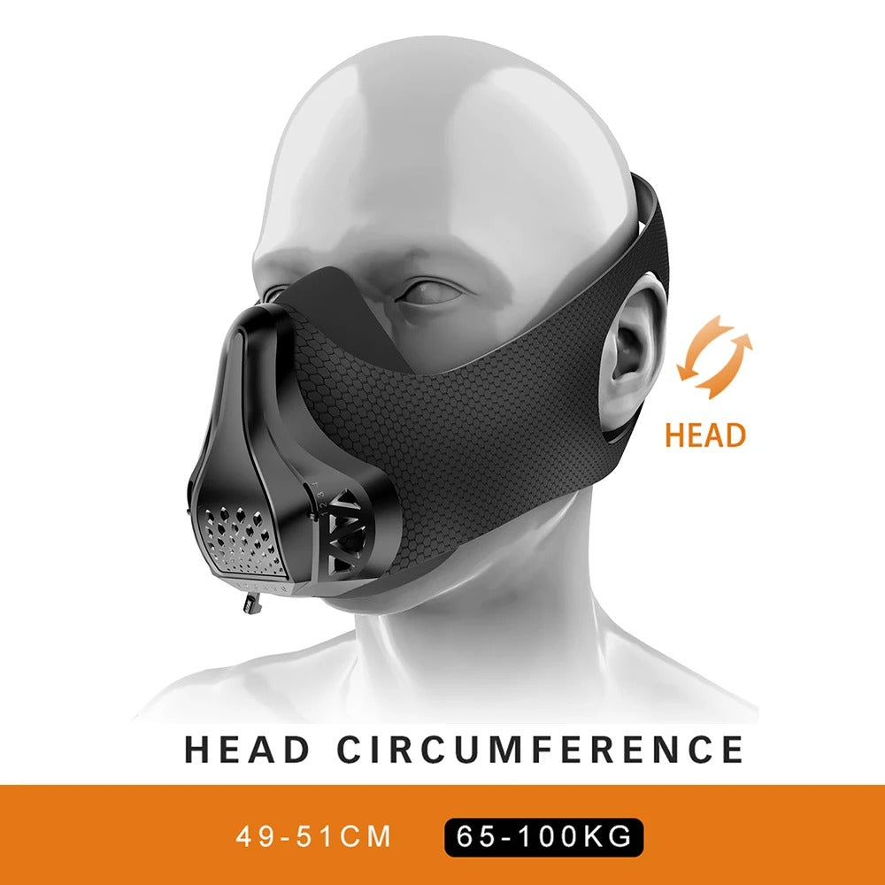 Lung training mask adjustable resistance
