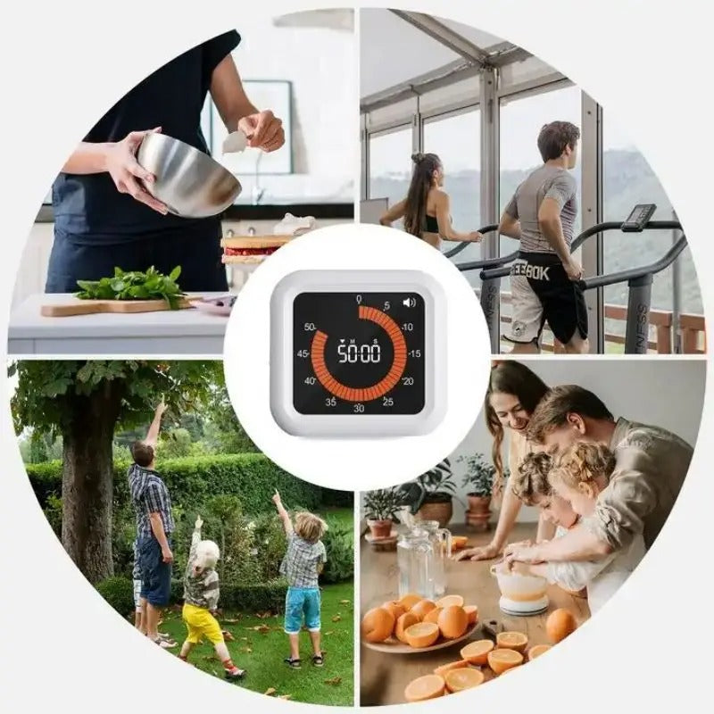 Visual focus silent countdown timer for work and study