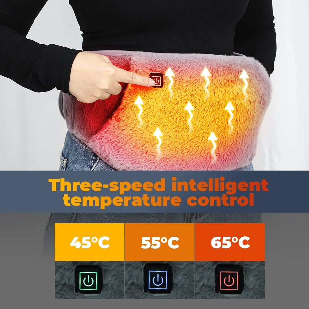 Heated abdominal belt IBS bloating relief