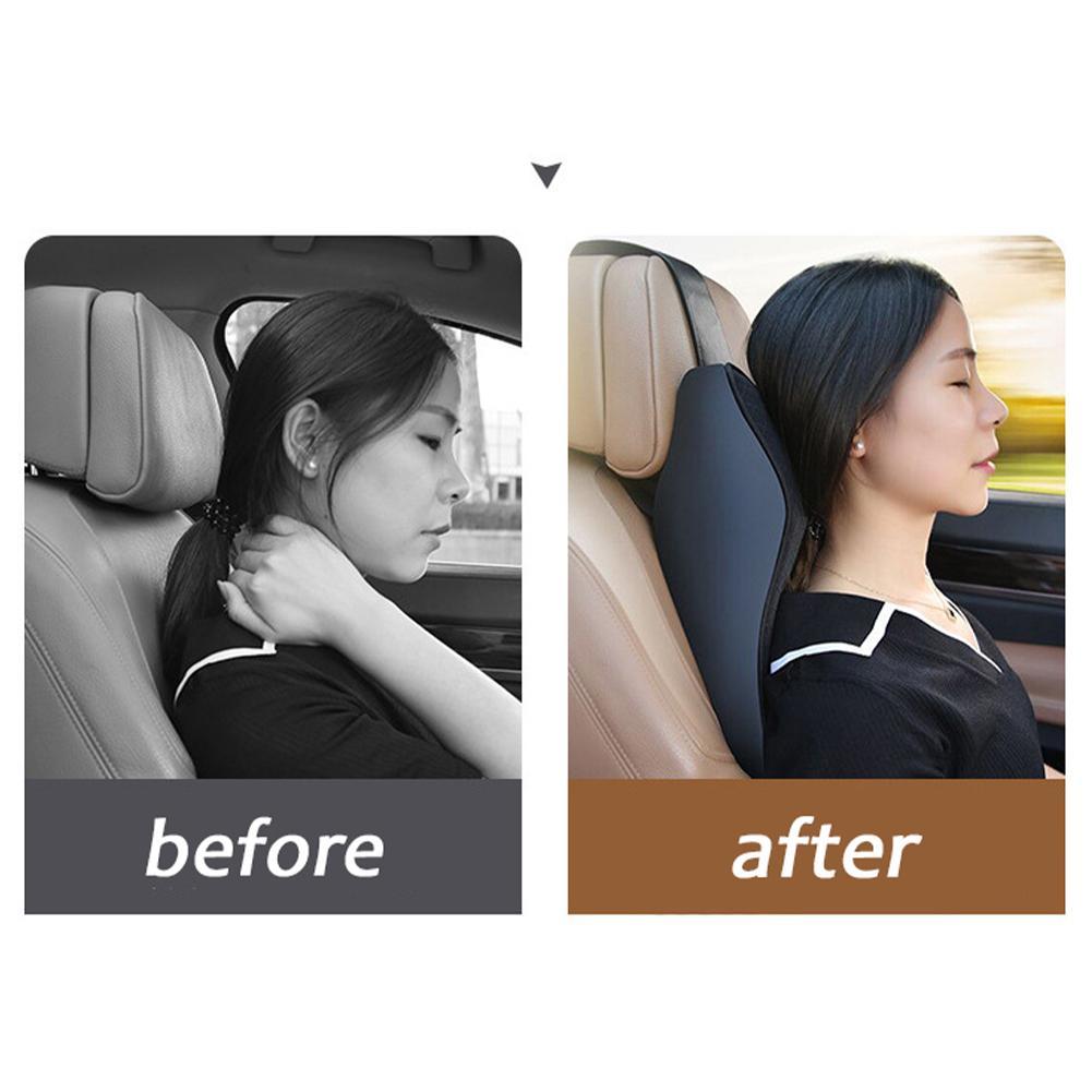 Ergonomic memory foam car neck pillow headrest for driving comfort