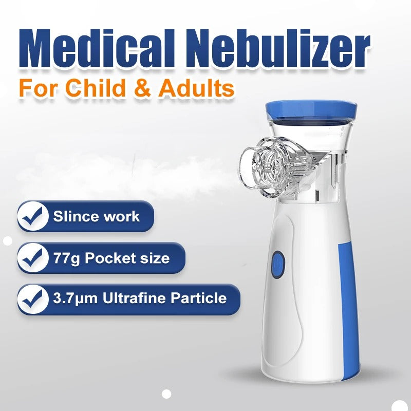 Portable ultrasonic nebulizer asthma and allergy device