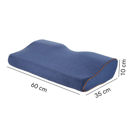 Orthopedic cervical contour memory foam pillow for neck pain and sleep alignment