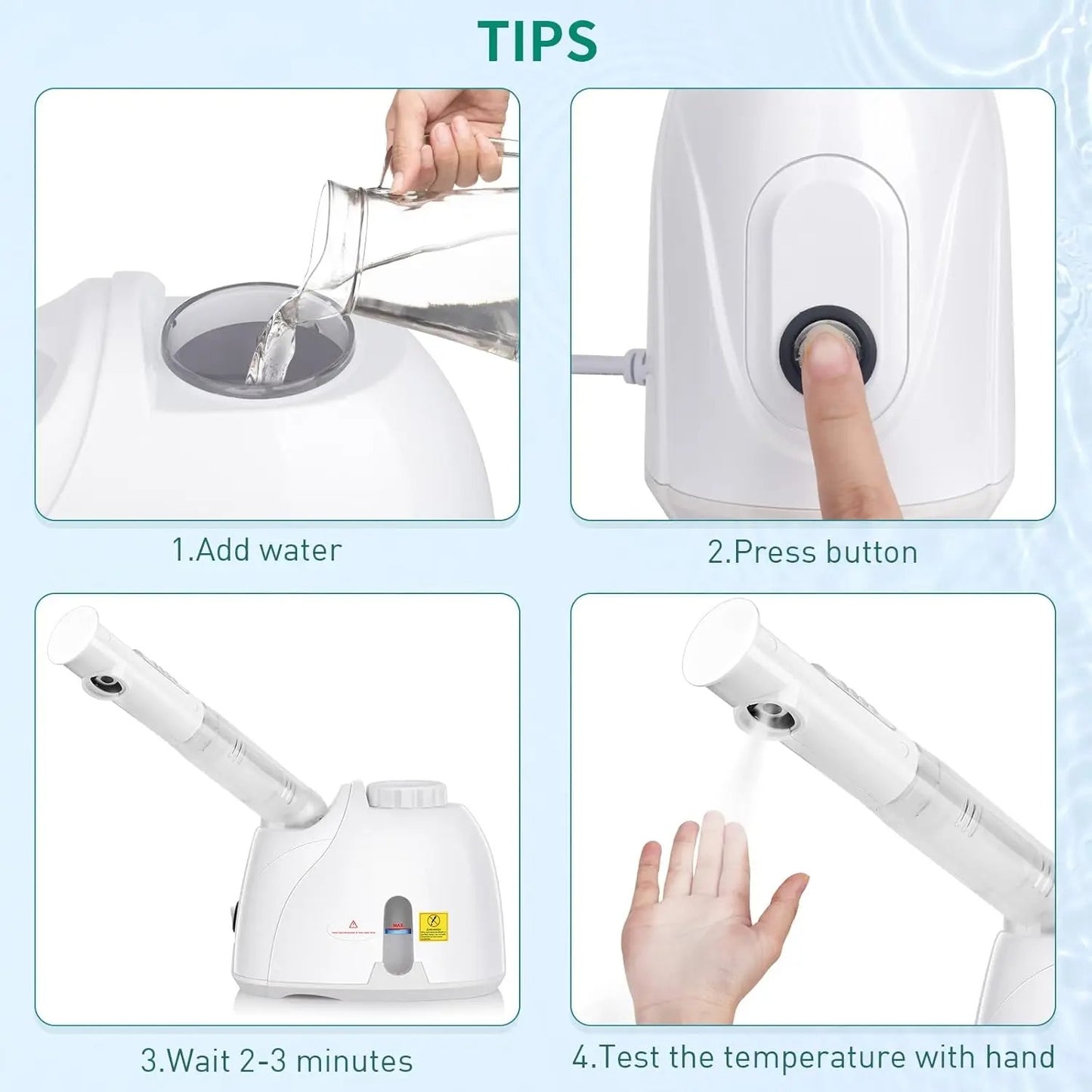Deep hydration facial steamer pore cleansing