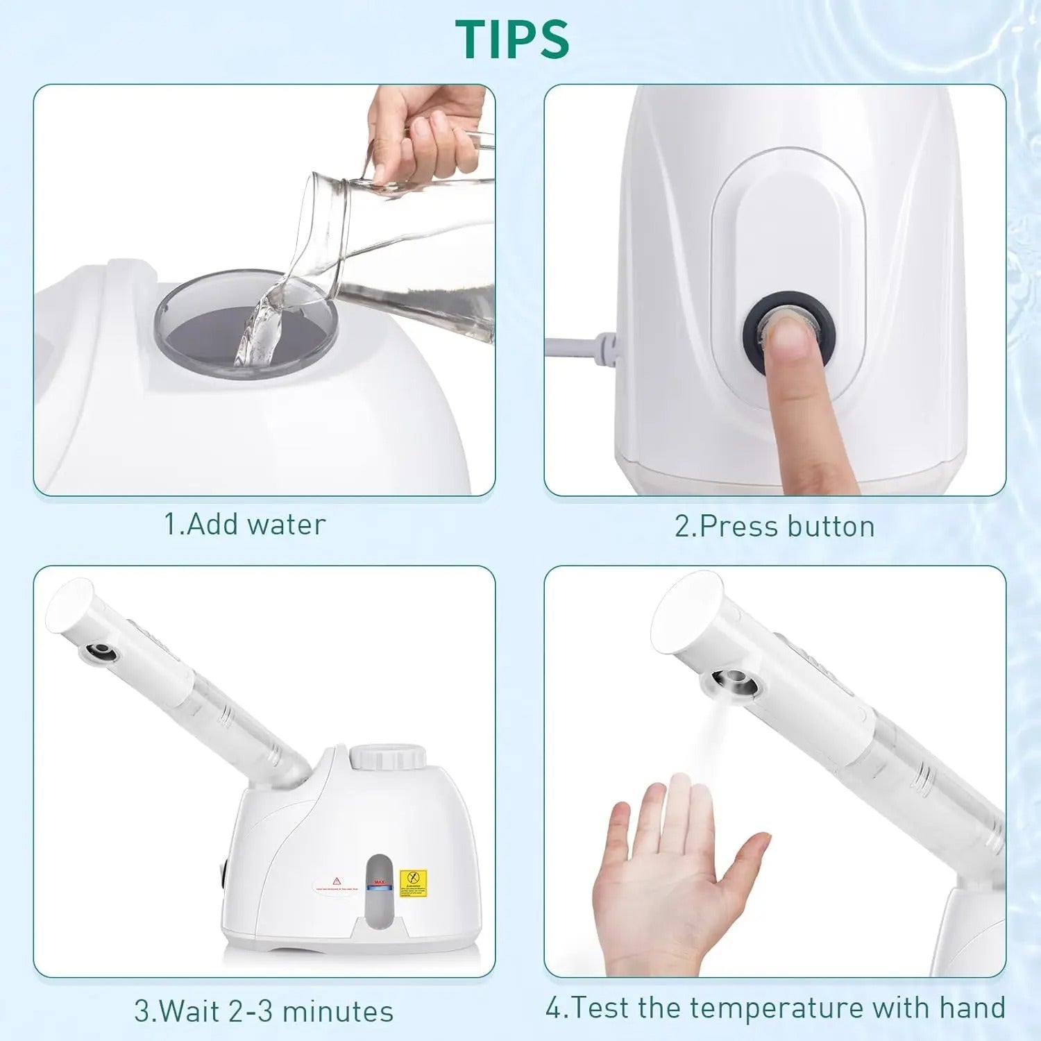 Deep hydration facial steamer pore cleansing