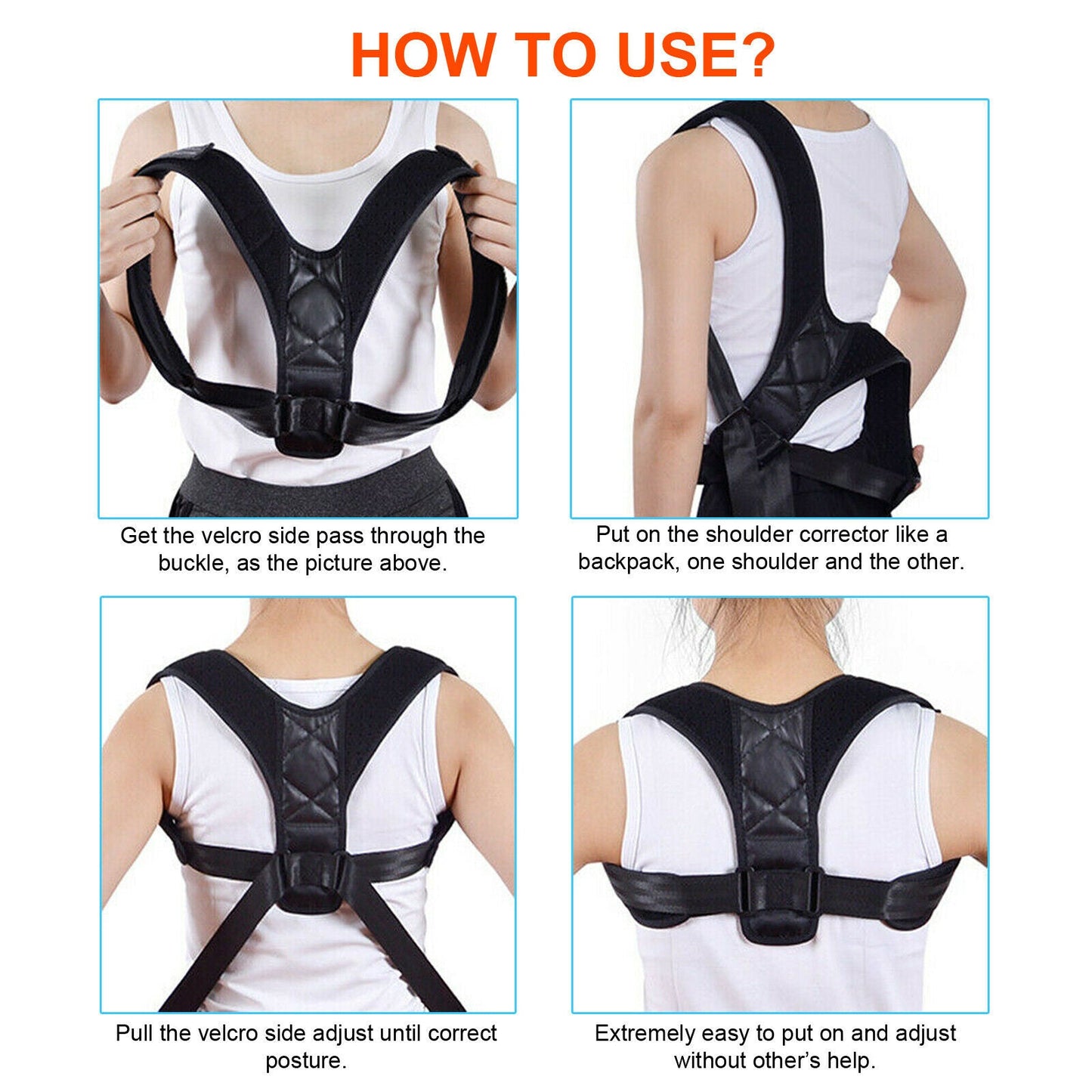 Body posture corrector back and neck brace