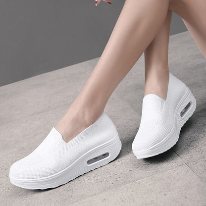 Everyday comfort breathable slip-on women's walking shoes
