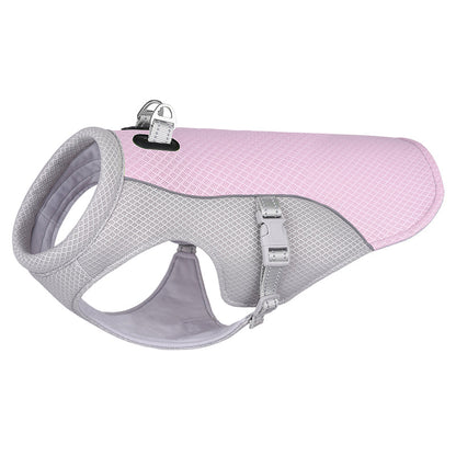 Dog summer cooling vest reflective and breathable