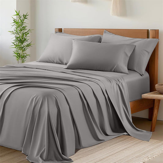 Bamboo cooling breathable sheet set with pillowcases