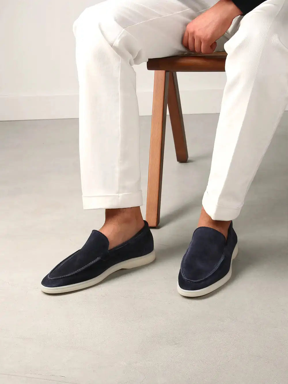 Suede loafers easy slip-on fit