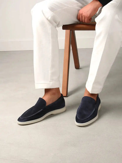 Suede loafers easy slip-on fit