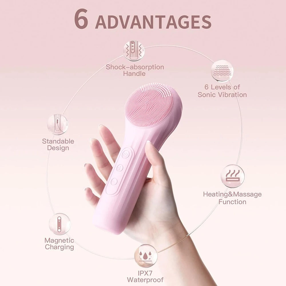 Sonic cleansing brush deep pore exfoliation skincare