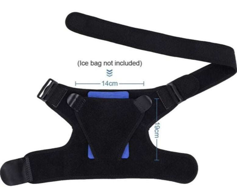 Adjustable shoulder compression brace for rotator cuff and AC joint support