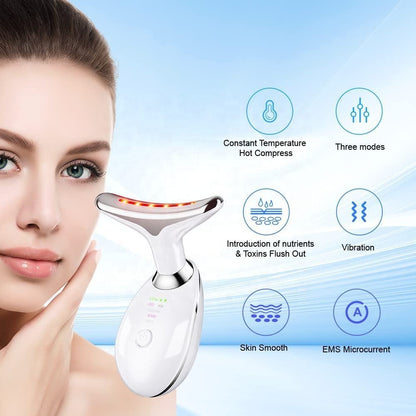 LED light therapy 7-color face and neck massager wand