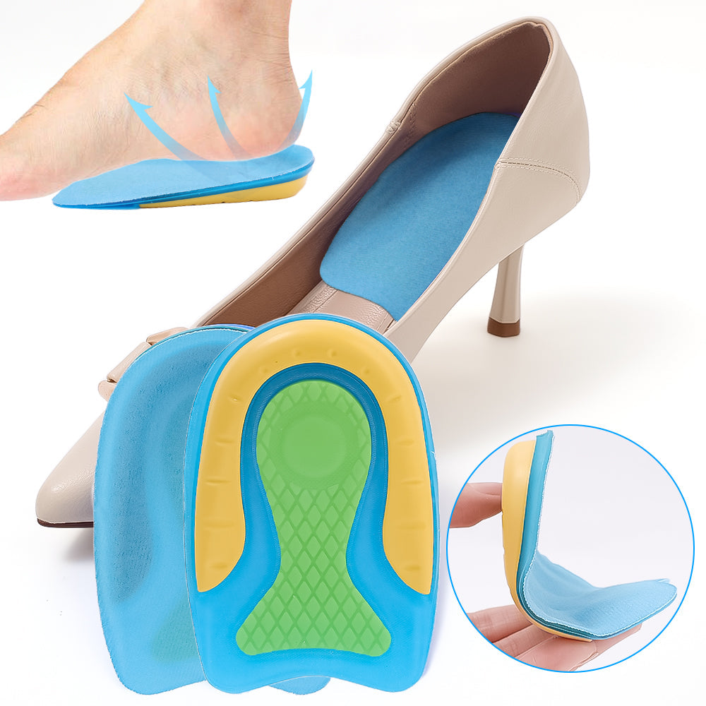 Foot gel orthotic inserts for natural walking comfort