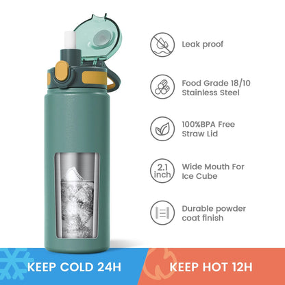 Anti-reflux slow-sip water bottle for GERD