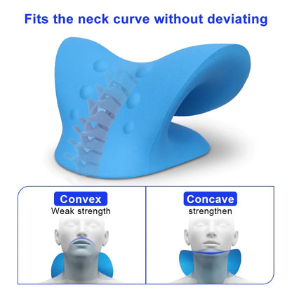 Neck relaxer stretcher cervical tension release pillow