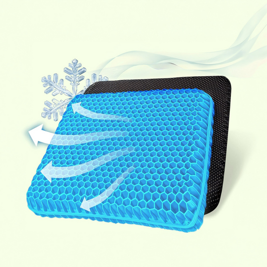 Honeycomb gel seat cushion for office and car
