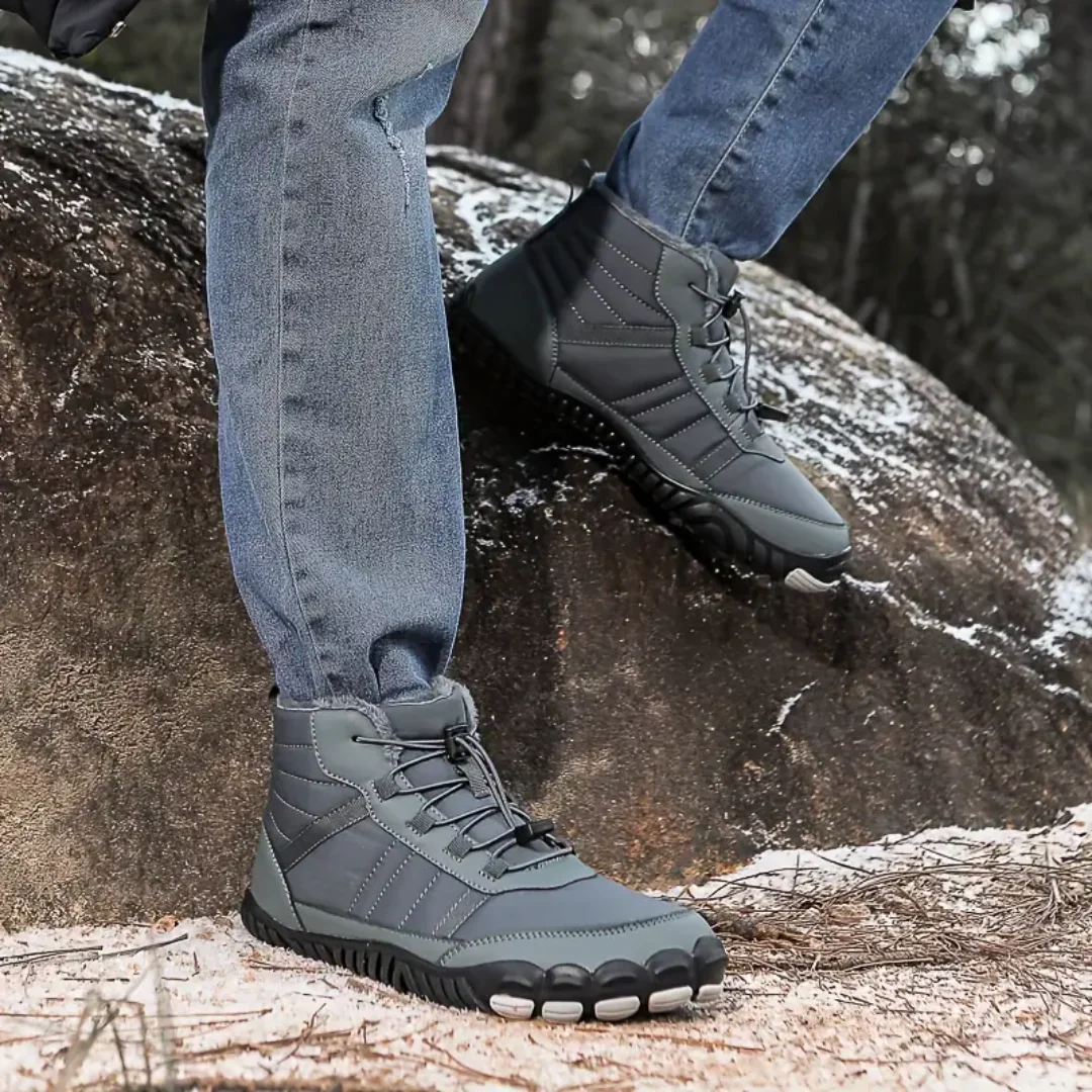 Winter barefoot shoes warm and cozy insulated