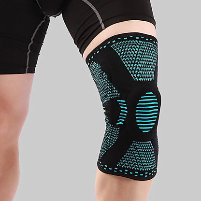Adjustable knee brace with twin lateral stabilizers and patellar wrap