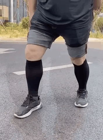Plus-size open-toe 20-30mmHg compression socks for wide calves and edema