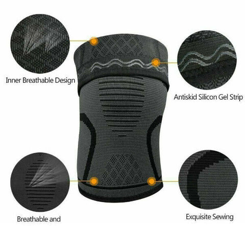 Medical-grade knee compression sleeve for arthritis and meniscus support