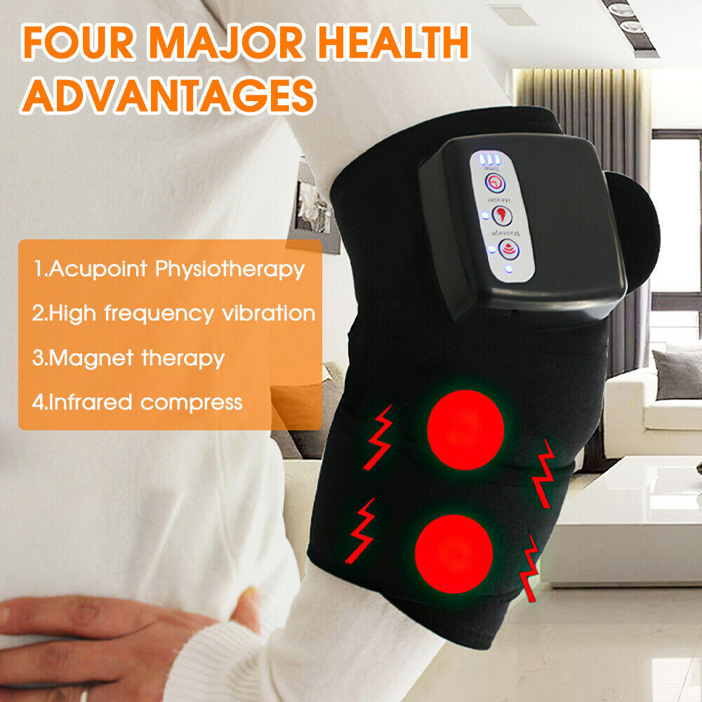 Cordless heated knee massager with vibration therapy for arthritis