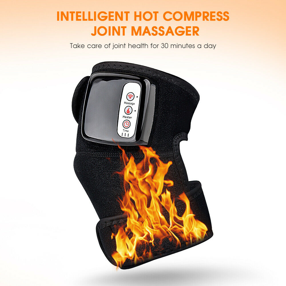 Cordless heated knee massager with vibration therapy for arthritis