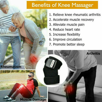 Cordless heated knee massager with vibration therapy for arthritis