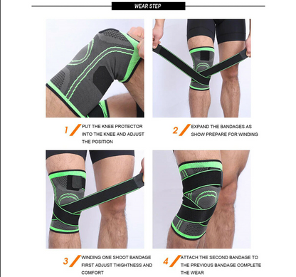3D-knit knee compression sleeve for arthritis and patellar support