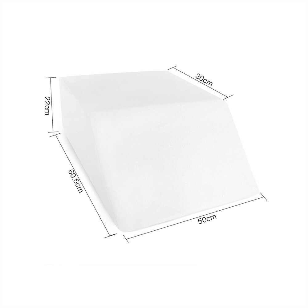 Memory foam leg elevation wedge pillow for circulation and swelling relief