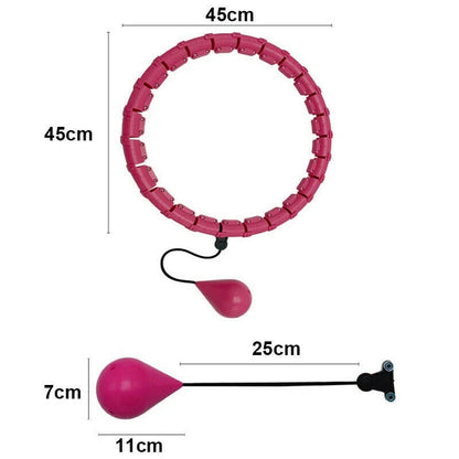 Smart weighted hula hoop with gravity ball for core workouts