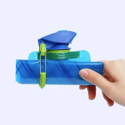 Foldable collapsible water bottle for hiking and travel