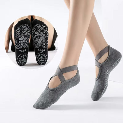 Anti-slip yoga grip socks for Pilates and barre
