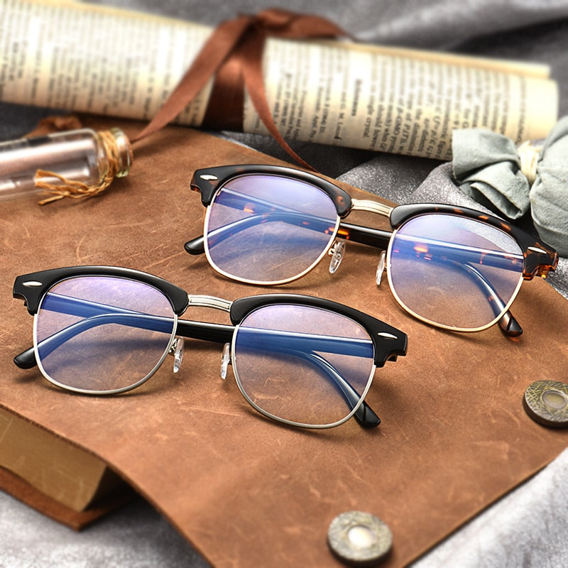 Anti-glare blue light blocking glasses for computer and screen use