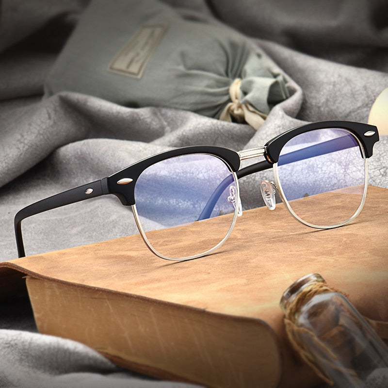 Anti-glare blue light blocking glasses for computer and screen use