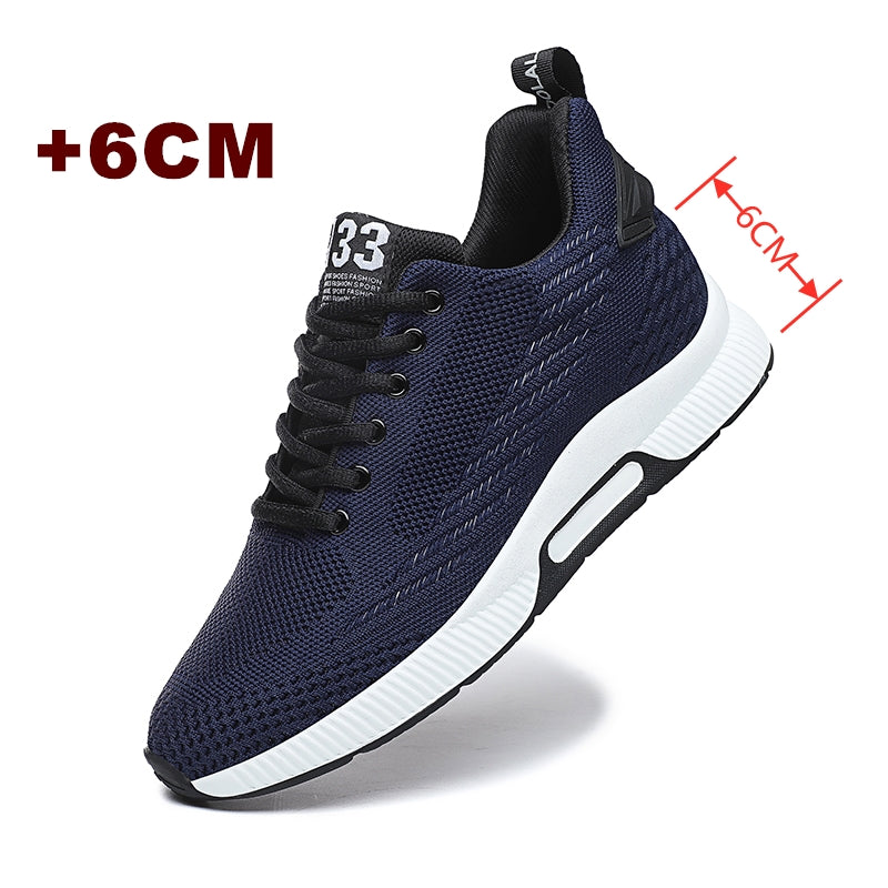 Height-boost comfort sneakers with hidden 6cm lift