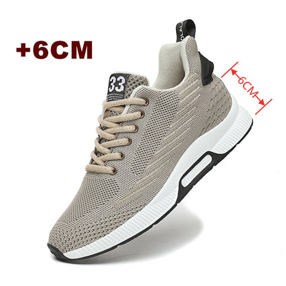 Height-boost comfort sneakers with hidden 6cm lift