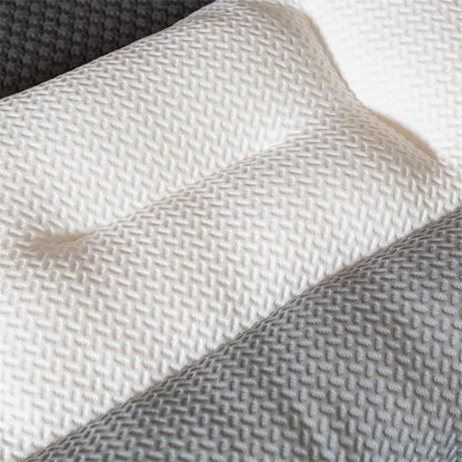 Ergonomic cervical microfiber pillow for side, back and stomach sleepers