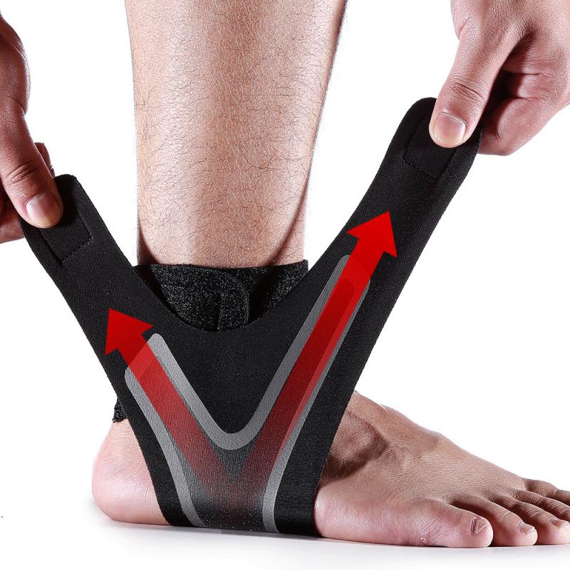 Adjustable ankle support brace pair for running and hiking