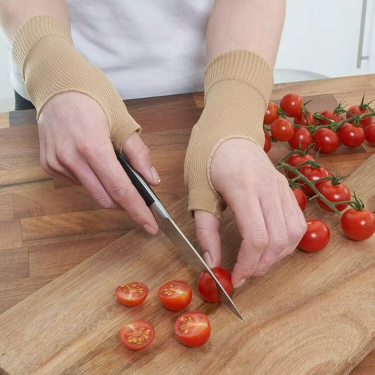 Silicone gel thumb support compression glove for arthritis and tendonitis