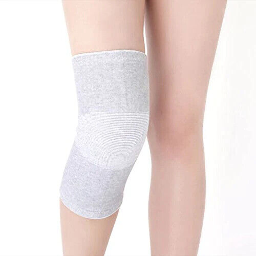 Bamboo-fiber breathable compression knee support sleeve pair